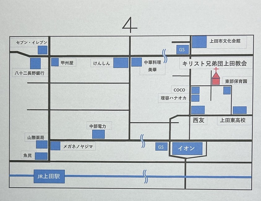 教会までの地図
